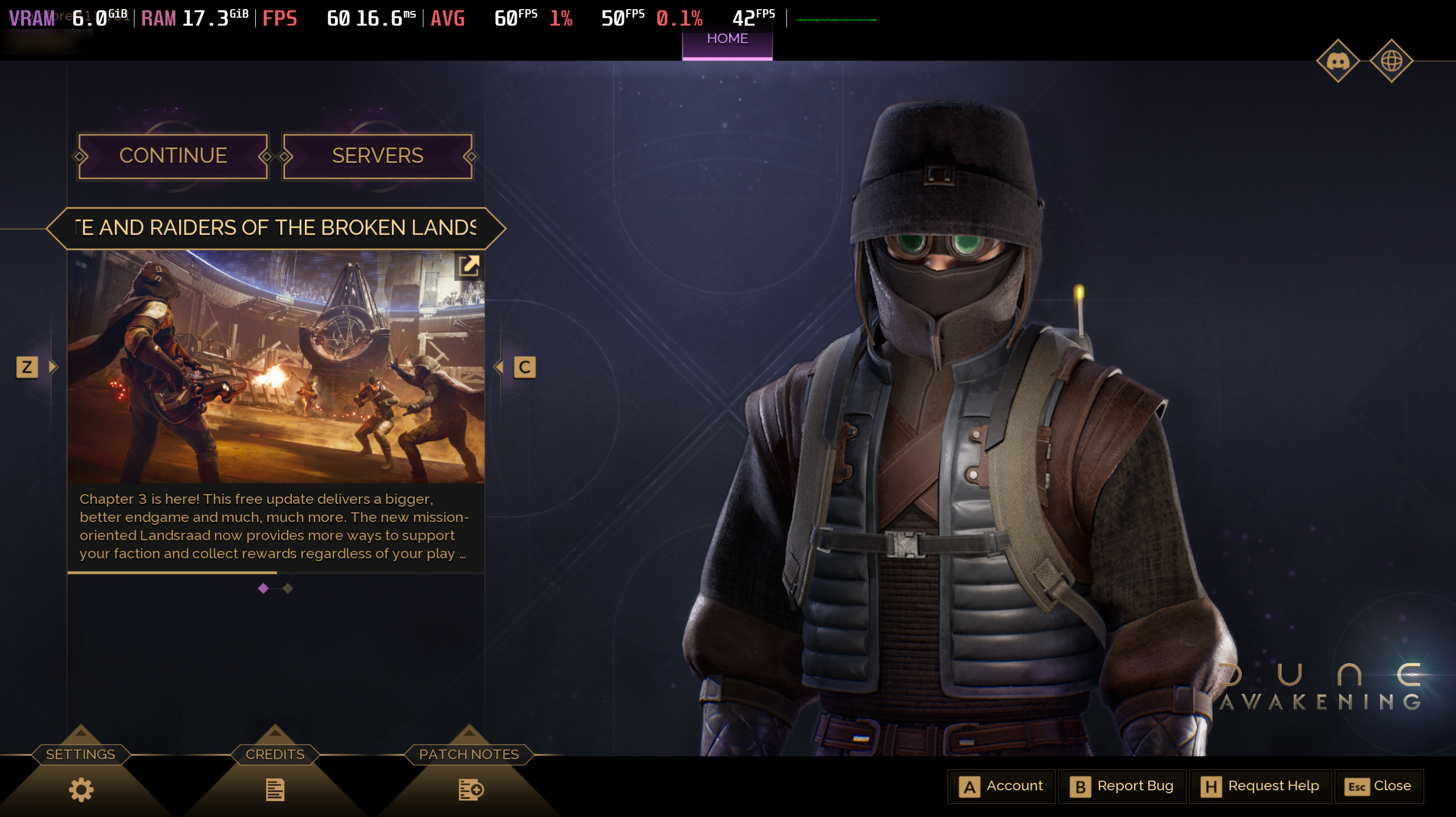 Dune: Awakening - Main Menu