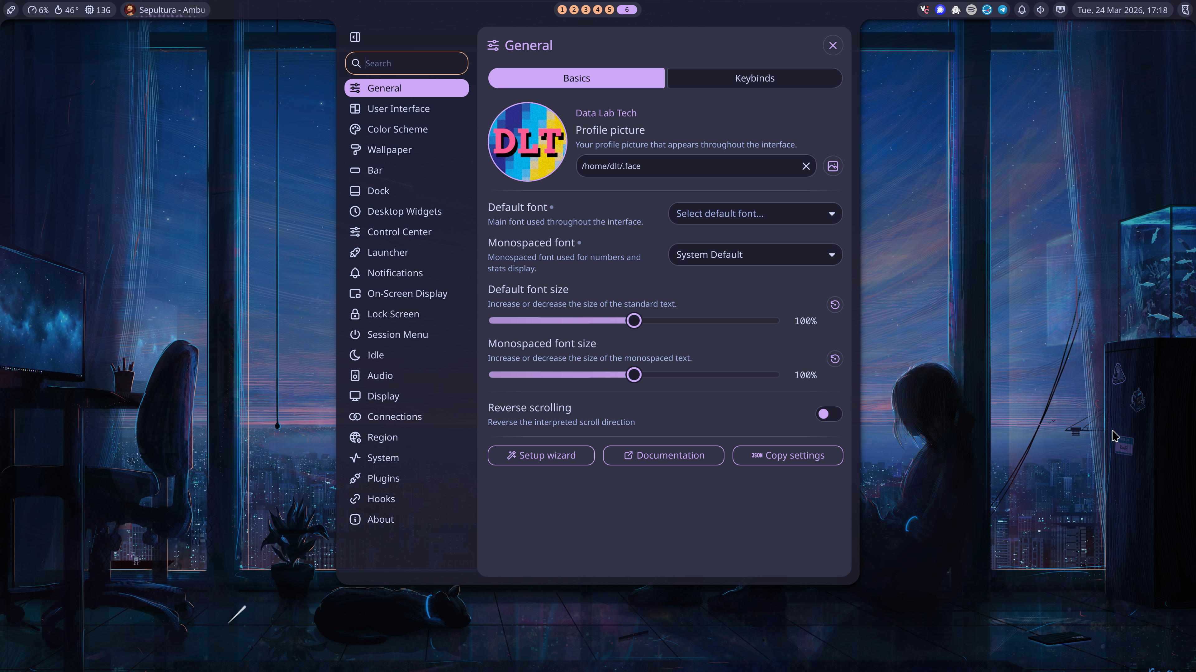 Noctalia Settings - General